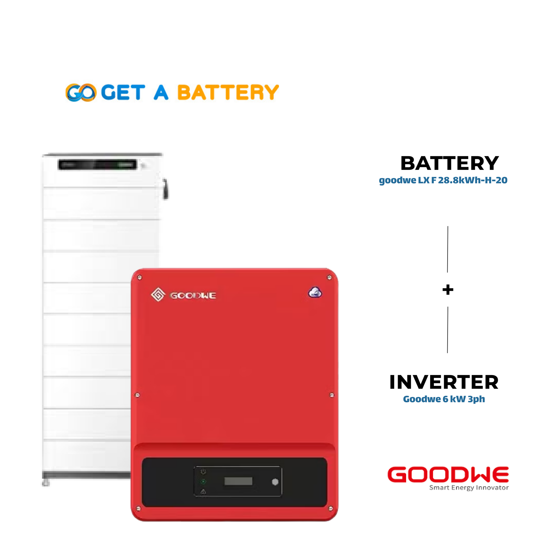 GoodWe 28.8 KWh Battery 
GoodWe 6kW 3-ph Hybrid Inverter 