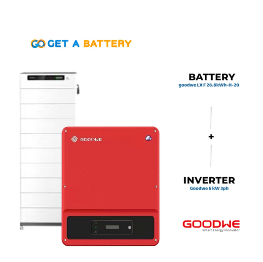 GoodWe 28.8 KWh Battery 
GoodWe 6kW 3-ph Hybrid Inverter 