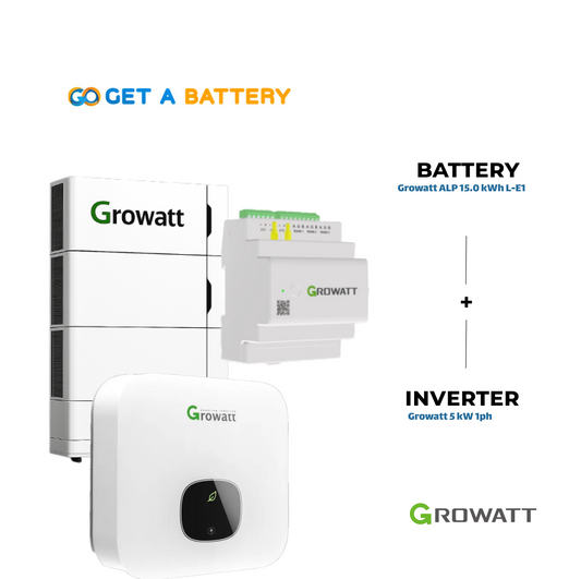 Growatt 5 kW Single-Phase Hybrid Inverter with 
15 kWh Growatt Battery 