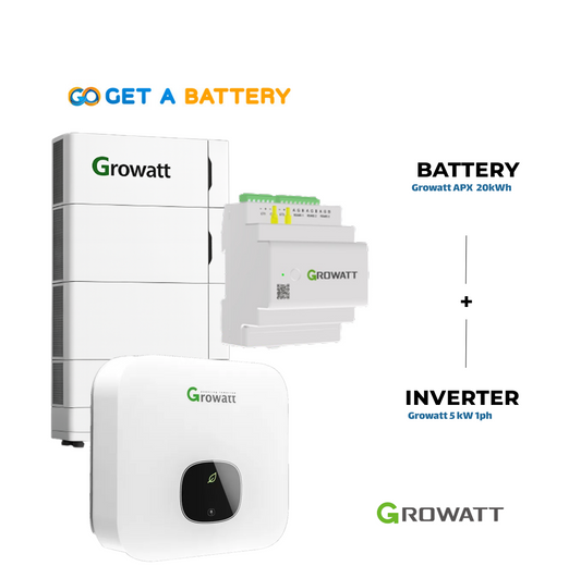 Growatt 5 kW Single-Phase Hybrid Inverter with  
20 kWh Growatt Battery 
