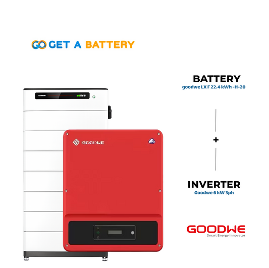 GoodWe 22.4 KWh Battery 
GoodWe 6kW 3-ph Hybrid Inverter