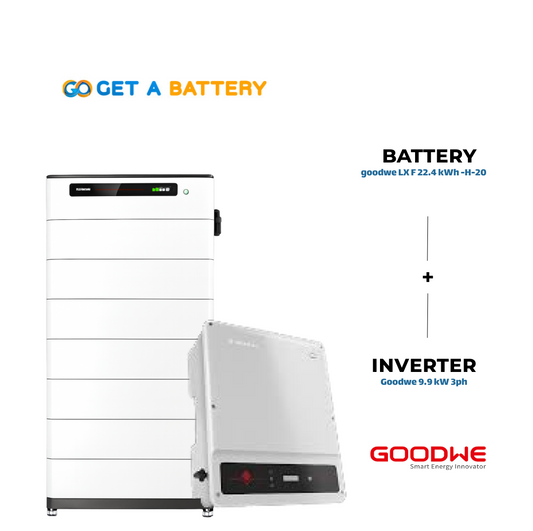 GoodWe 22.4KWh Battery 
GoodWe 9.9kW 3-ph Hybrid Inverter 