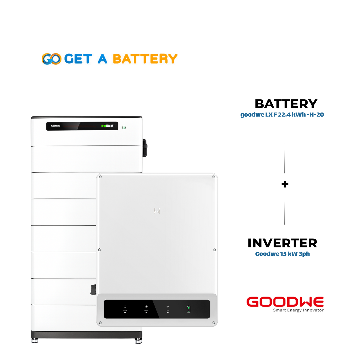 GoodWe 22.4 KWh Battery
GoodWe 15kW 3-ph Hybrid Inverter 