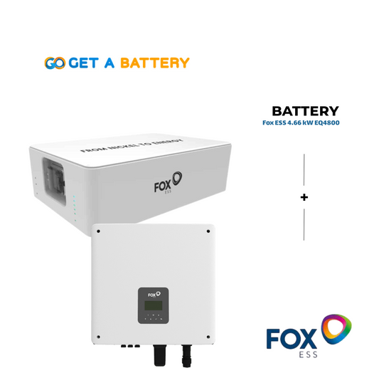 Fox ESS 4.66 kWh Battery with
Fox ESS 5 kW 1ph Hybrid Inverter