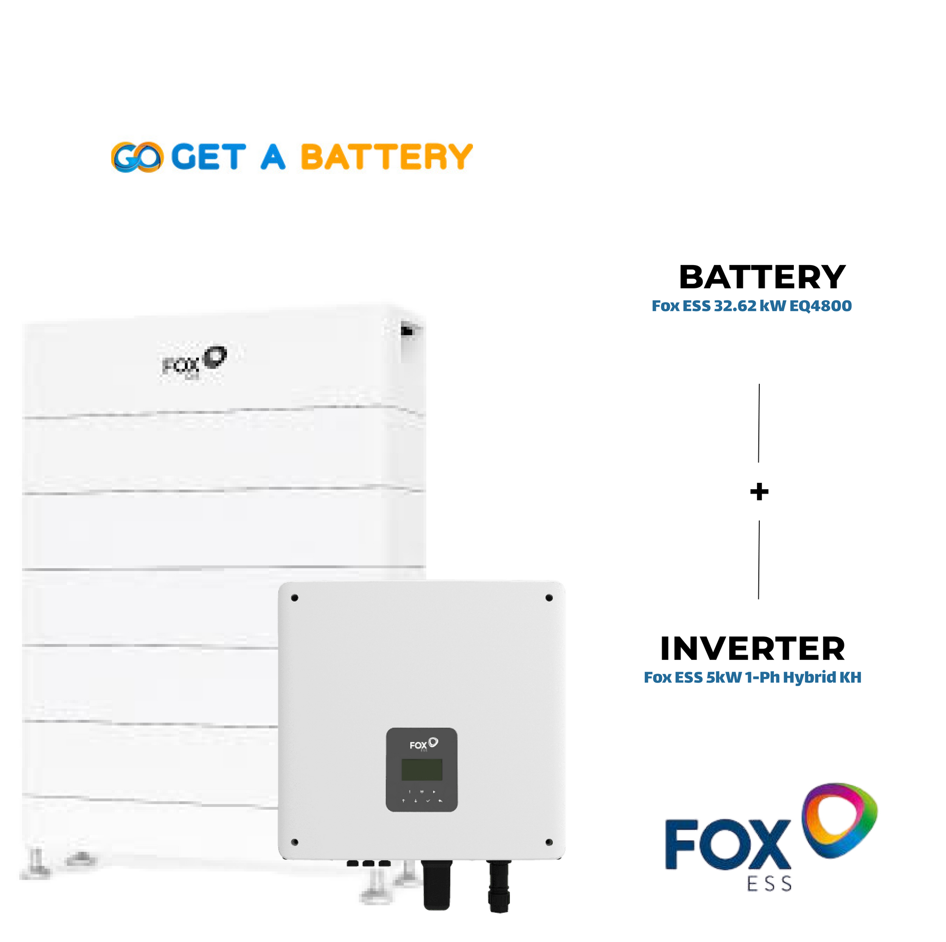  Fox ESS 32.62 kWh Battery with the Fox ESS 5 kW 1ph Hybrid Inverter