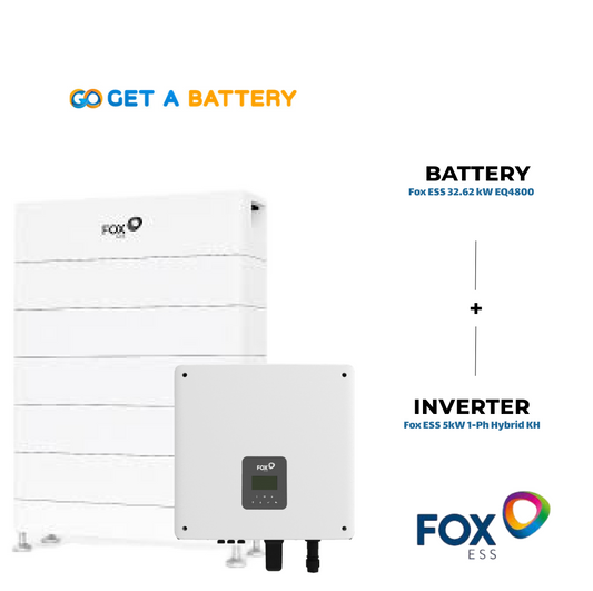  Fox ESS 32.62 kWh Battery with the Fox ESS 5 kW 1ph Hybrid Inverter