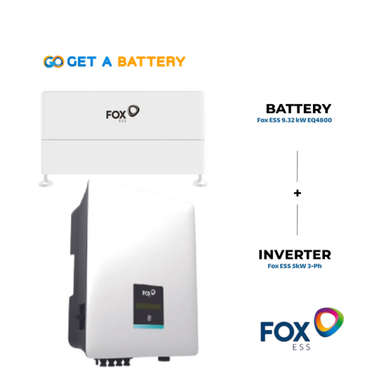  Fox ESS 9.32 kWh Battery with 
Fox ESS 5 kW 3ph  Hybrid Inverter