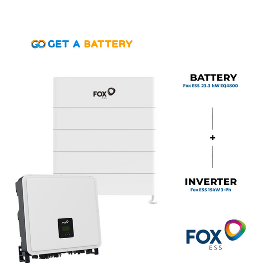 Fox ESS 15 kW 3ph Hybrid Inverter with a 23.3 kWh Fox ESS Battery Stack