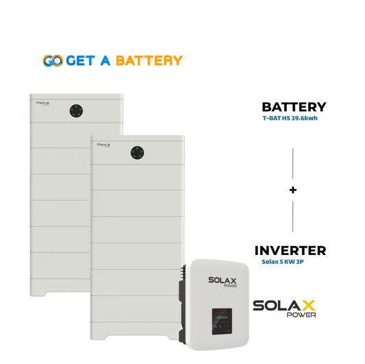 Solax 39.6 KWh Battery  
Solax 5kW 3-ph Hybrid Inverter