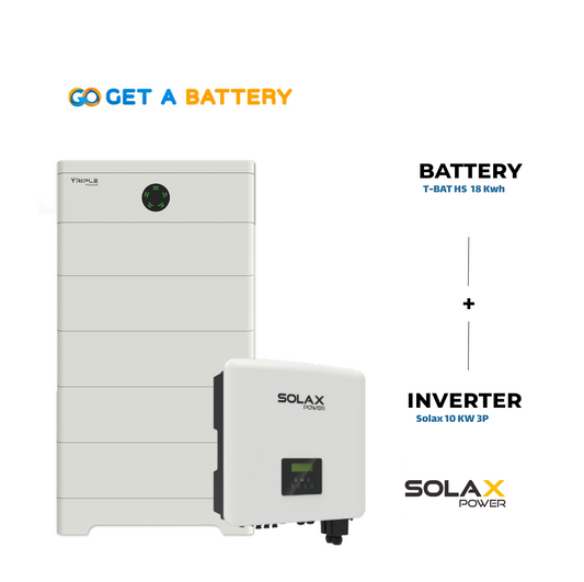 Solax 18 KWh Battery  
Solax 10kW 3-ph Hybrid Inverter