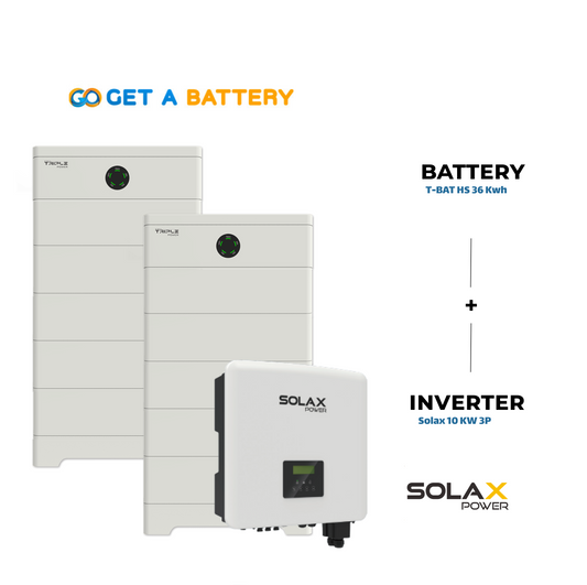 Solax 36 KWh Battery  
Solax 10kW 3-ph Hybrid Inverter