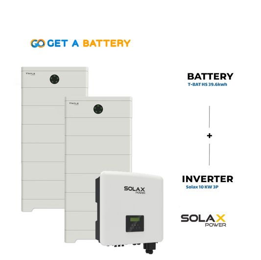 Solax 39.6 KWh Battery  
Solax 10kW 3-ph Hybrid Inverter 