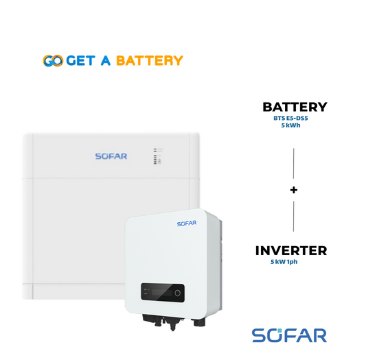 Sofar 5 KWh Battery
Sofar 5kW 1-ph Hybrid Inverter