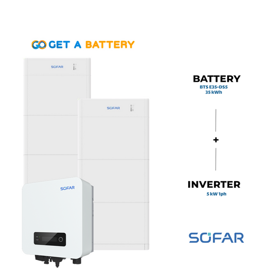 Sofar 35 KWh Battery
Sofar 5kW 1-ph Hybrid Inverter 