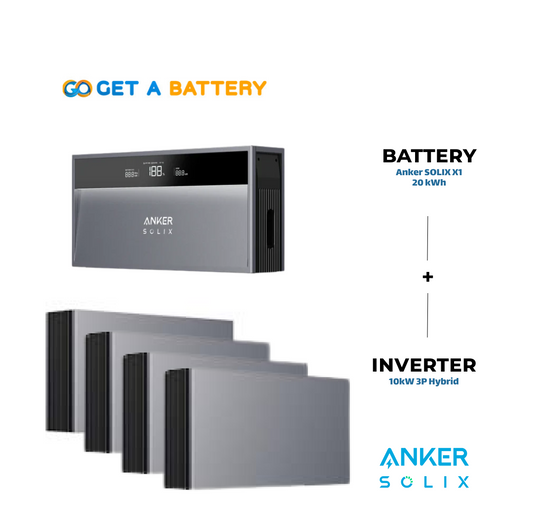 Anker 20 KWh Battery
10kW 3-ph Hybrid Inverter